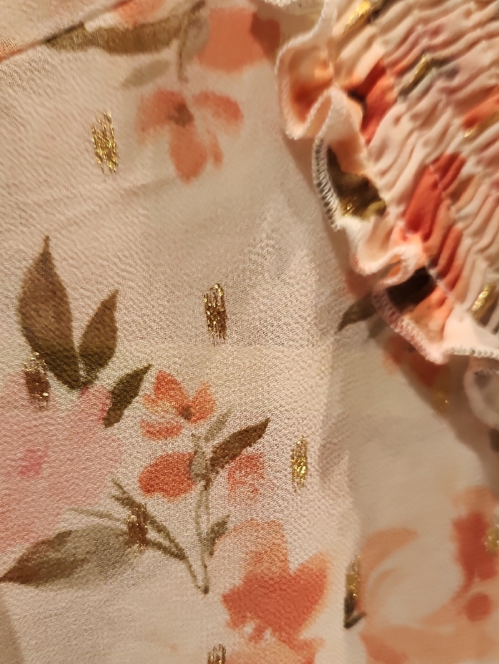 Like New Cond Love By Design Floral Tiered Midi Dress Peach, Olive, Cream Sz  4X - Picture 3 of 8